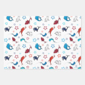 Dr. Seuss | één vis twee vis ster patroon Inpakpapier Vel (Voorkant)