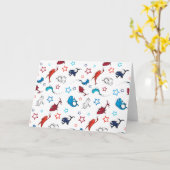 Dr. Seuss | één vis twee vis ster patroon Kaart (Gele Bloem)