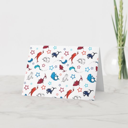 Dr. Seuss | één vis twee vis ster patroon Kaart (Voorkant)