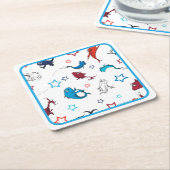 Dr. Seuss | één vis twee vis ster patroon Kartonnen Onderzetters (Schuin)