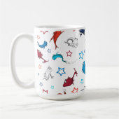 Dr. Seuss | één vis twee vis ster patroon Koffiemok (Links)