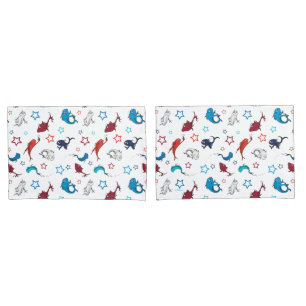 Dr. Seuss   één vis twee vis ster patroon Kussensloop