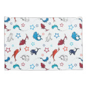 Dr. Seuss | één vis twee vis ster patroon Kussensloop (Achterkant-Rechts)