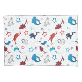 Dr. Seuss | één vis twee vis ster patroon Kussensloop (Voorkant-Links)