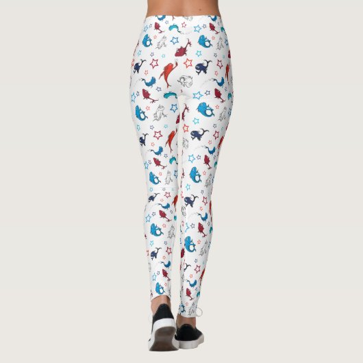 Dr. Seuss | één vis twee vis ster patroon Leggings (Achterkant)