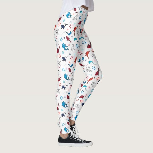 Dr. Seuss | één vis twee vis ster patroon Leggings (Rechts)