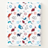 Dr. Seuss | één vis twee vis ster patroon Notitieboek (Achterkant)