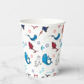 Dr. Seuss | één vis twee vis ster patroon Papieren Bekers (Rechts)