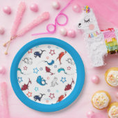 Dr. Seuss | één vis twee vis ster patroon Papieren Bordje (Feest)