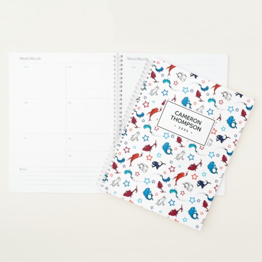 Dr. Seuss | één vis twee vis ster patroon Planner (Display)