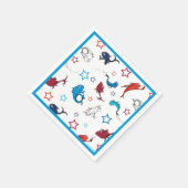 Dr. Seuss | één vis twee vis ster patroon Servet (Hoek)