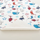 Dr. Seuss | één vis twee vis ster patroon Sherpa Deken (3/4)