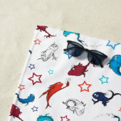 Dr. Seuss | één vis twee vis ster patroon Strandlaken (In situ)