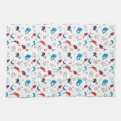 Dr. Seuss | één vis twee vis ster patroon Theedoek (Horizontaal)