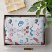 Dr. Seuss | één vis twee vis ster patroon Tissuepapier (Geschenk)