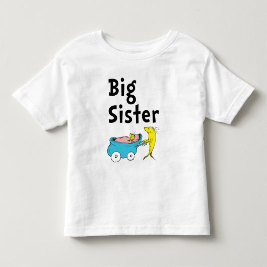 Dr. Seuss | een vis twee vissen | Grote zus Kinder Shirts (Voorkant)