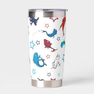 Dr. Seuss   Eén Vis Twee Vissen Ster Patroon Geïsoleerde Drinkbeker