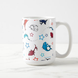 Dr. Seuss   Eén Vis Twee Vissen Ster Patroon Koffiemok