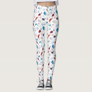 Dr. Seuss Eén Vis Twee Vissen Ster Patroon Leggings