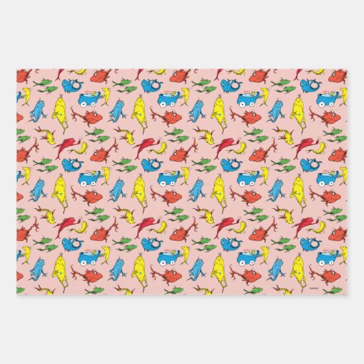 Dr. Seuss | Eén vissoort van twee Inpakpapier Vel (Voorkant)