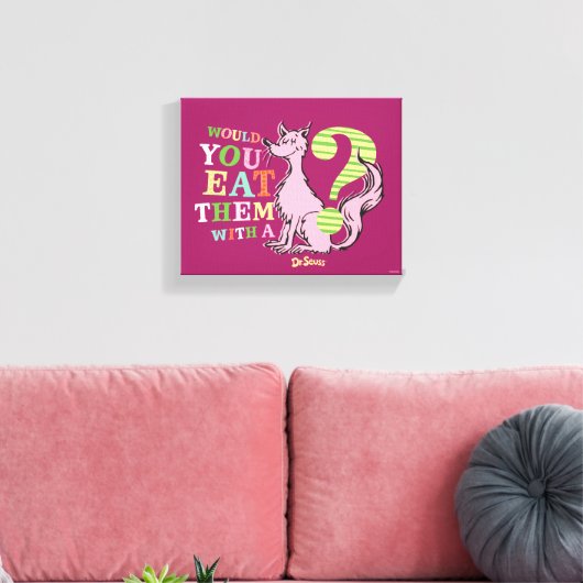 Dr. Seuss| Eet je ze met een vos? Canvas Afdruk (Insitu (Woonkamer))