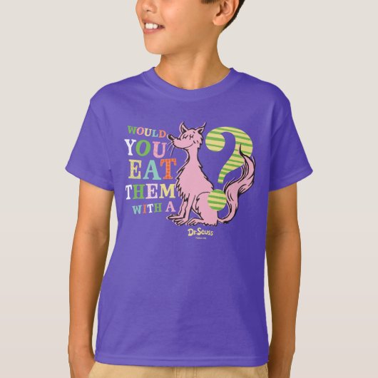 Dr. Seuss| Eet je ze met een vos? T-shirt (Voorkant)