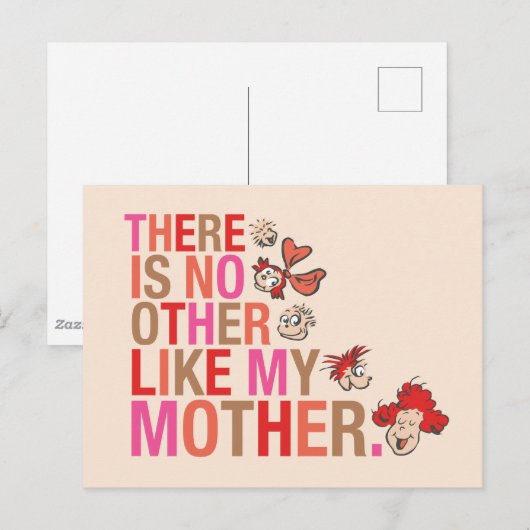 Dr. Seuss | Er is geen ander zoals mijn moeder Briefkaart (Voorkant / Achterkant)