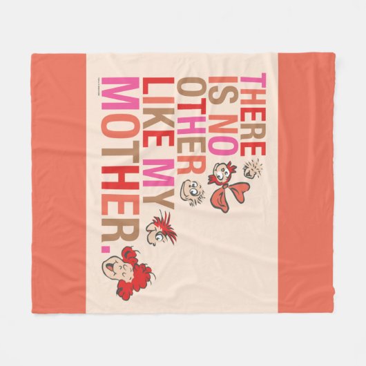 Dr. Seuss | Er is geen ander zoals mijn moeder Fleece Deken (Voorkant (Horizontaal))