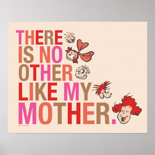 Dr. Seuss | Er is niemand anders zoals mijn moeder Poster (Voorkant)