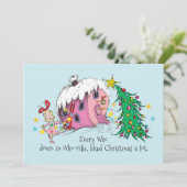 Dr. Seuss Every Who in Who-ville, liked Christma Feestdagenkaart (Staand voorkant)