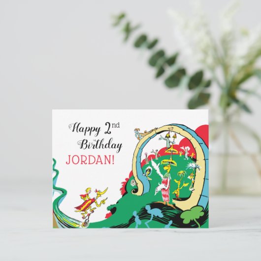 Dr. Seuss | Fijne verjaardag voor jou! Briefkaart (Staand voorkant)