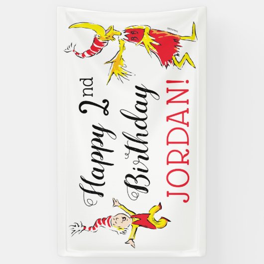 Dr. Seuss | Fijne verjaardag voor u Spandoek (Verticaal)