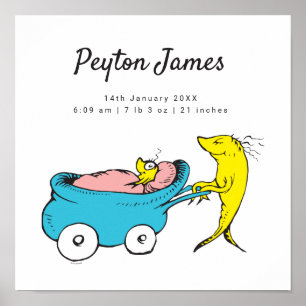 Dr. Seuss Geboortestatistieken van één vis Poster