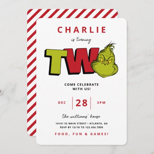 Dr. Seuss | Grinch 2e verjaardag (Voorkant / Achterkant)