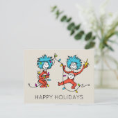 Dr. Seuss | Grinch | Ding Een Ding Twee Dansen Feestdagenkaart (Staand voorkant)