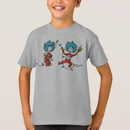 Dr. Seuss | Grinch | Ding Eén Ding Twee Dansen T-shirt (Voorkant)