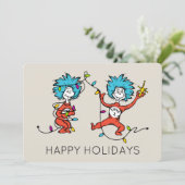 Dr. Seuss | Grinch | Ding Een Ding Twee Danst Feestdagenkaart (Staand voorkant)