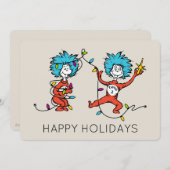 Dr. Seuss | Grinch | Ding Een Ding Twee Danst Feestdagenkaart (Voorkant / Achterkant)