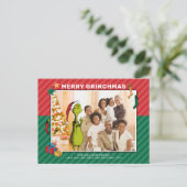 Dr. Seuss | Grinch Family Photo Feestdagenkaart (Staand voorkant)