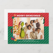 Dr. Seuss | Grinch Family Photo Feestdagenkaart (Voorkant / Achterkant)