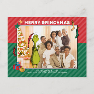 Dr. Seuss   Grinch Family Photo Feestdagenkaart