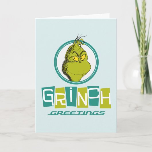 Dr. Seuss | Grinch Greetings Feestdagen Kaart (Voorkant)