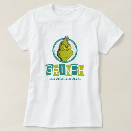 Dr. Seuss | Grinch Greetings T-shirt (Design voorkant)