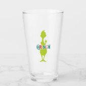 Dr. Seuss | Grinch - groen silhouet Glas (Voorkant)