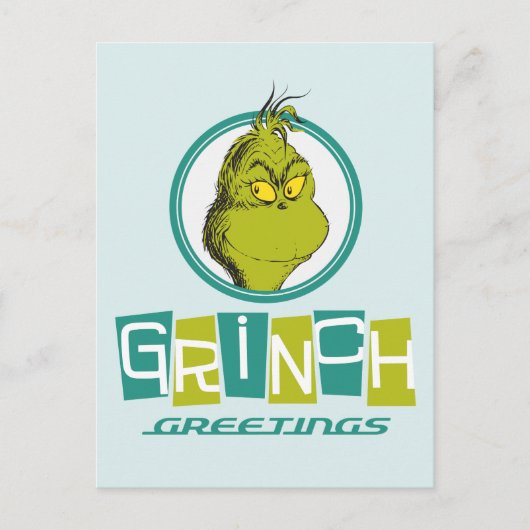 Dr. Seuss | Grinch-groeten Briefkaart (Voorkant)