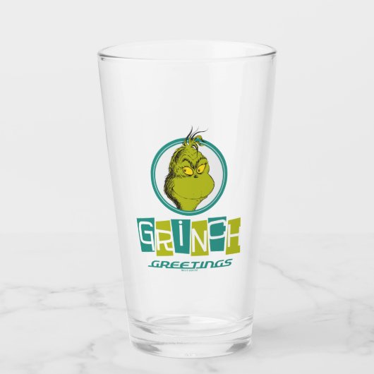 Dr. Seuss | Grinch-groeten Glas (Voorkant)