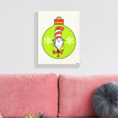 Dr. Seuss | Grinch | Kat in de Hoed Ornament Canvas Afdruk (Insitu (Woonkamer))