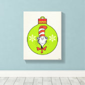 Dr. Seuss | Grinch | Kat in de Hoed Ornament Canvas Afdruk (Insitu (Houten vloer))