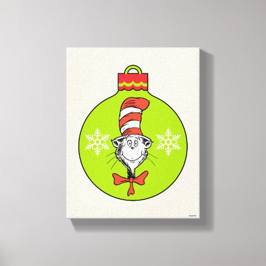 Dr. Seuss | Grinch | Kat in de Hoed Ornament Canvas Afdruk (Voorkant)