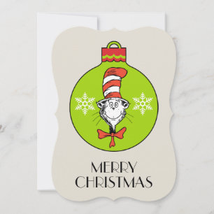 Dr. Seuss   Grinch   Kat in de Hoed Ornament Feestdagenkaart
